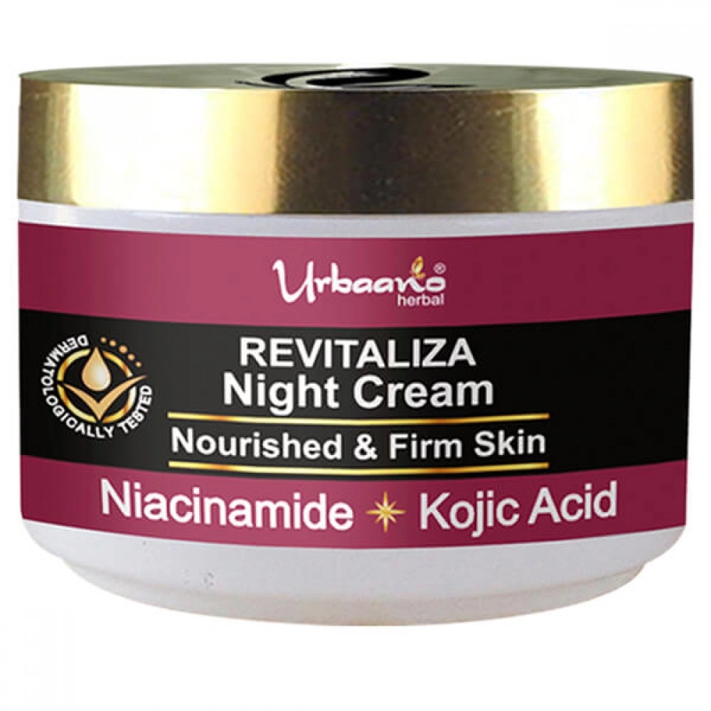 Urbaano Herbal Revitaliza Night Face Cream for Wrinkles & Fine Lines with Kojic acid, Niacinamide & Bakuchiol