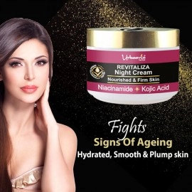 Urbaano Herbal Revitaliza Night Face Cream for Wrinkles & Fine Lines with Kojic acid, Niacinamide & Bakuchiol