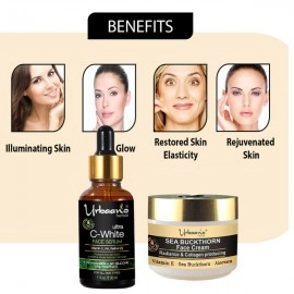 Urbaano Herbal Sea Buckthorn Face Cream And Vitamin C20 Retinol Face Serum