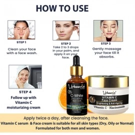Urbaano Herbal Vitamin C Face Cream & Vitamin C10 Hyaluronic Acid Face Serum