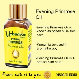 Urbaano Herbal Evening Primrose & Cedarwood Essential Oil | 20 ml Each for Hair, Skin & Aromatherapy | 100% Undiluted Therapeutic Grade