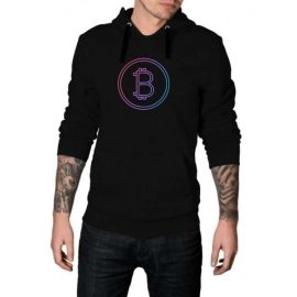 ZollarX | BTC MetaVerse Printed Men’s Hoodie | Black