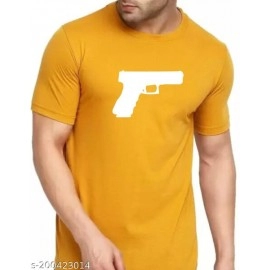 ZollarX .5 Caliber MetaVerse Printed Cotton Men’s T-Shirt | Yellow