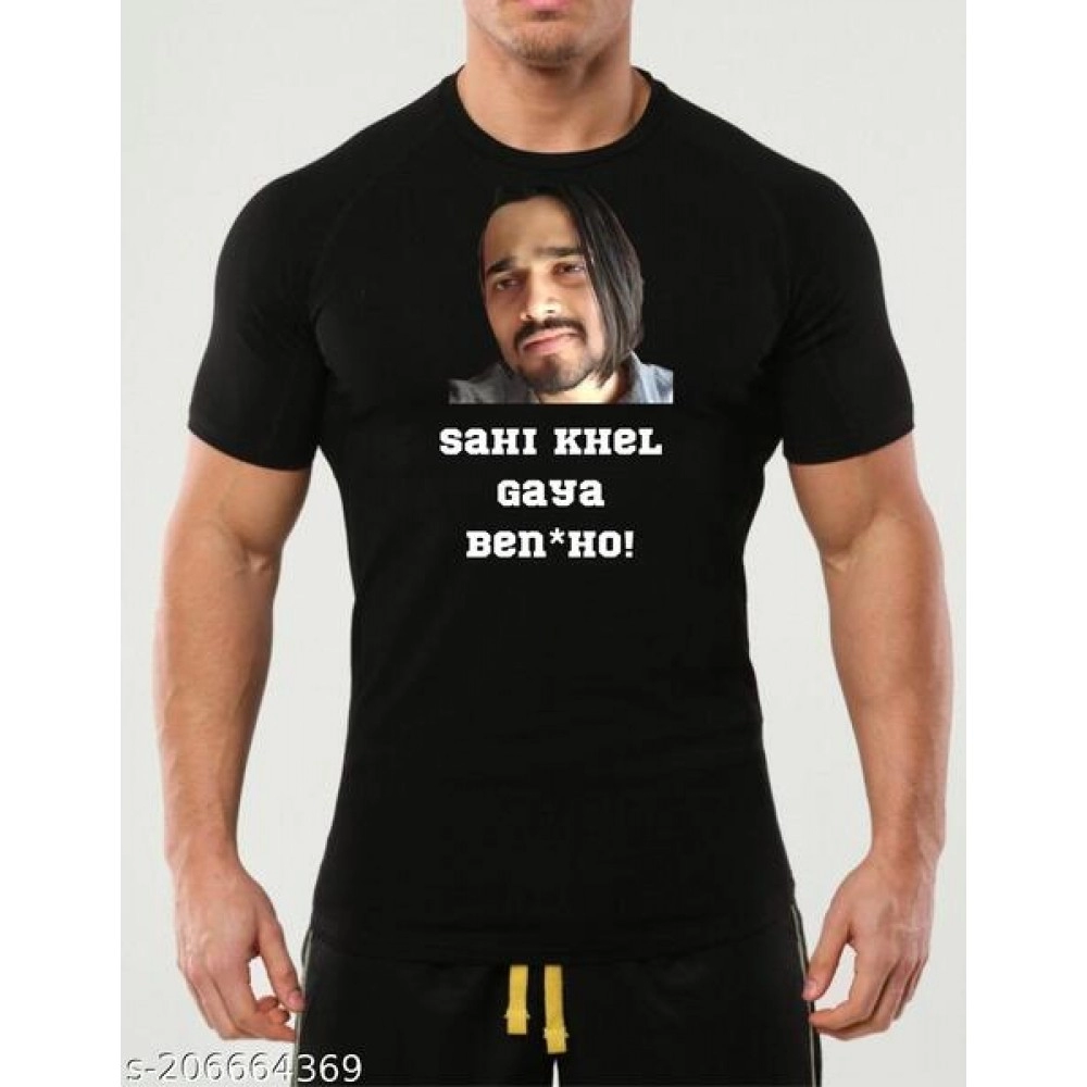 ZollarX | BB Printed Cotton Men’s T-Shirt | Black 