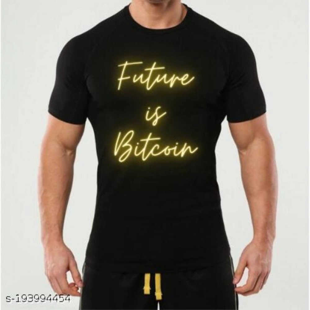 ZollarX | BTC Is Future Printed Cotton Men’s T-Shirt | Black