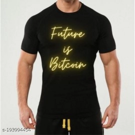 ZollarX | BTC Is Future Printed Cotton Men’s T-Shirt | Black