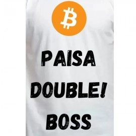 ZollarX | BTC Magic MetaVerse Printed Cotton Men’s T-Shirt | White