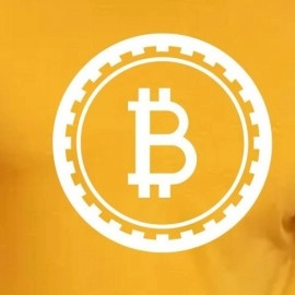 ZollarX | BTC MetaVerse Printed Cotton Men’s T-Shirt | Yellow