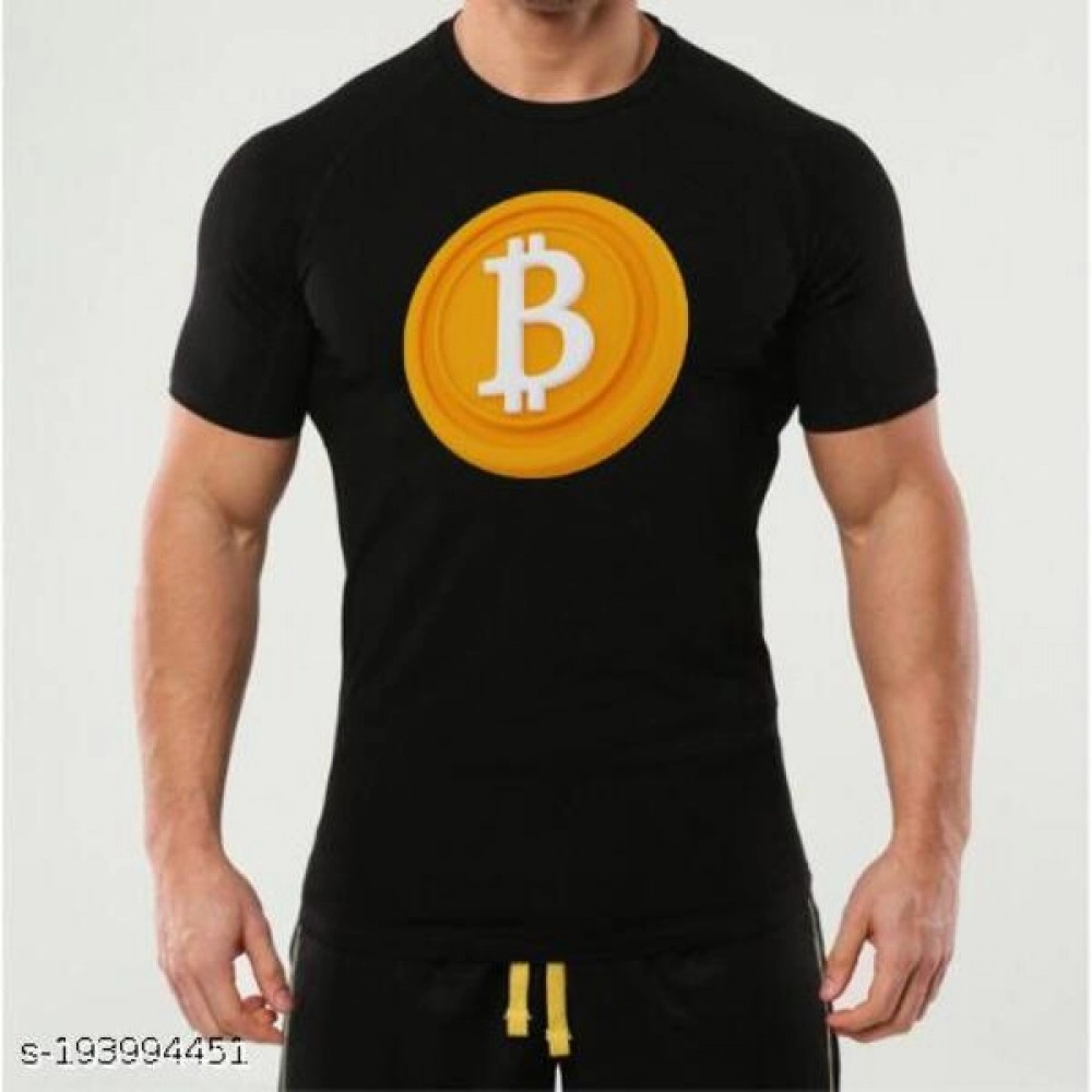 ZollarX |  BTC Printed Cotton Men’s T-Shirt | Black