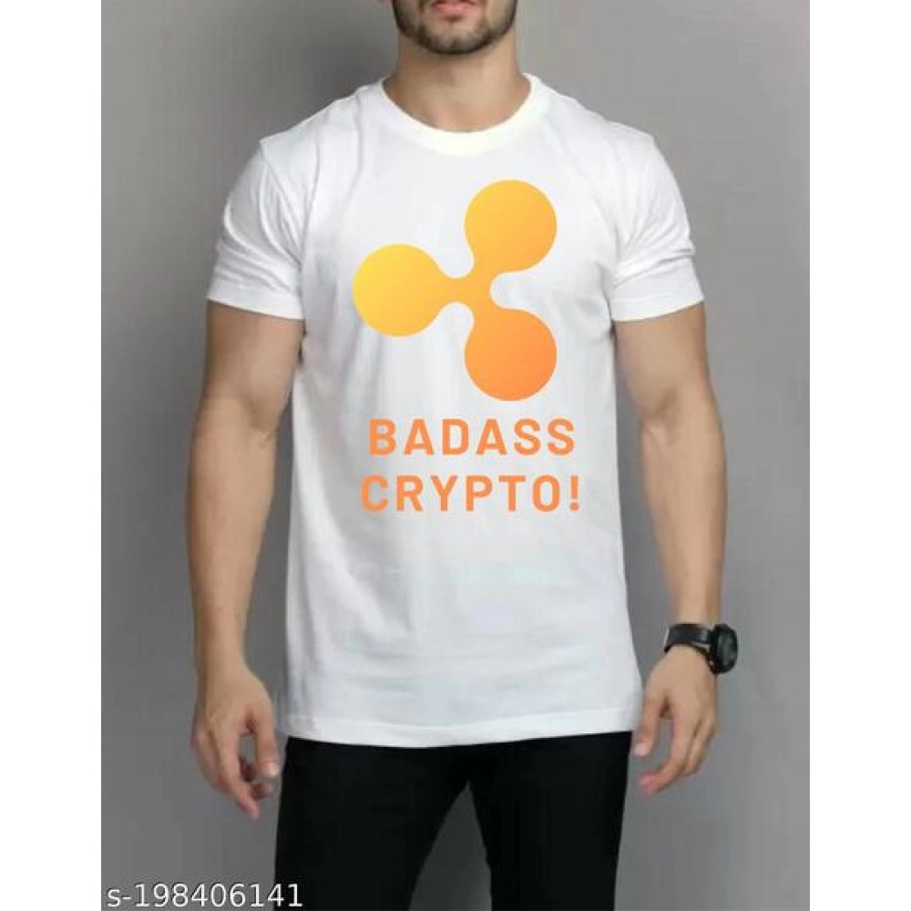 ZollarX | Badass Crypto MetaVerse Printed Cotton Men’s T-shirt | White