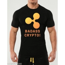 ZollarX | Badass Crypto MetaVerse Men’s Printed Cotton Tshirt | Black