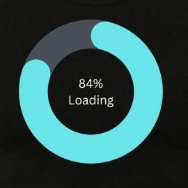 ZollarX | Buffering Printed Cotton Men’s T-Shirt | Black