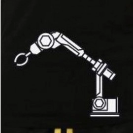 ZollarX | MetaVerse Crane Printed Cotton Men’s T-Shirt | Black