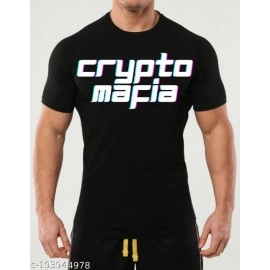 ZollarX | Crypto Mafia MetaVerse Printed Cotton Men’s T-Shirt | Black