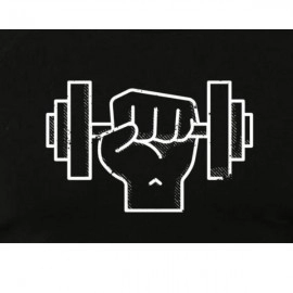 ZollarX | Dumbbell Printed Cotton Men’s T-Shirt | Black