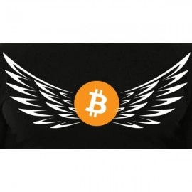 ZollarX | Flying BTC Printed Cotton Men’s T-Shirt | Black 
