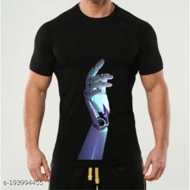 ZollarX | Future Hand Printed Cotton Men’s T-Shirt | Black