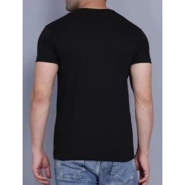 ZollarX |  Headphone Monkey Printed Cotton T-Shirt | Black 