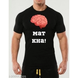 ZollarX | Irritated Mind Printed Cotton Men’s T-Shirt | Black