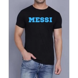 ZollarX | Messi Printed Cotton T-Shirt | Black
