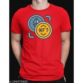 ZollarX | NFT MetaVerse Printed Cotton Men’s T-Shirt | Red