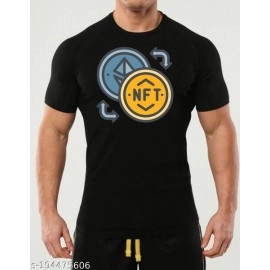 ZollarX | NFT MetaVerse Printed Cotton Men’s T-Shirt | Black