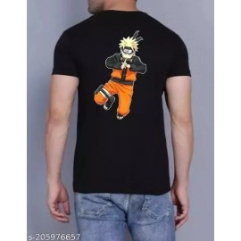 ZollarX | Naruto Printed Cotton Men’s T-Shirt | Black