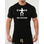 ZollarX | No Excuse Printed Cotton Men’s T-Shirt | Black