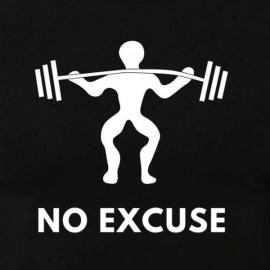 ZollarX | No Excuse Printed Cotton Men’s T-Shirt | Black