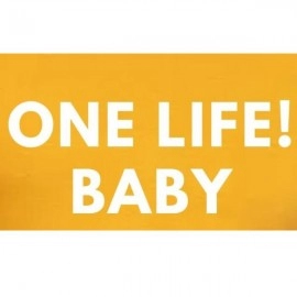 ZollarX | One Life Baby Printed Cotton Men’s T-Shirt | Yellow