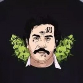 ZollarX | Pablo Escobar Printed Cotton Men’s T-Shirt | Black