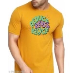 ZollarX | Quirky 1 Printed Cotton Men’s T-Shirt | Yellow