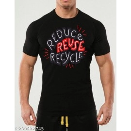 ZollarX | Quirky Printed Cotton Men’s T-Shirt | Black