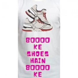 ZollarX | Quirky Printed Cotton Men’s T-Shirt | White