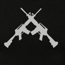 ZollarX | Rifles MetaVerse Printed Cotton Men’s T-Shirt | Black