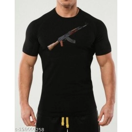 ZollarX  | AK-47 MetaVerse Printed Cotton Men’s T-Shirt | Black