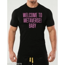 ZollarX |  MetaVerse Printed Cotton Men’s T-Shirt | Black