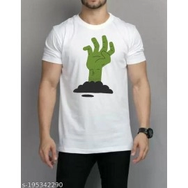 ZollarX | Zombie MetaVerse Printed Cotton Men’s T-Shirt | white
