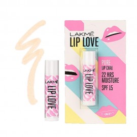 Lakme Lip Love Chapstick Pure Lip Care SPF 15, 4.5g, Tinted Lip Balm for 22 hour moisturised lips ( Pack of 2 )