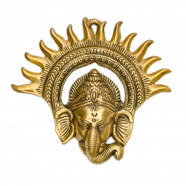 Metal Wall Hanging Kiran Ganesh Decorative Showpiece 