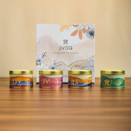 Jivisa |  Premium Loose Leaf Tea and Soy wax Candle Gift Box