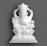 White Marble Stone Ganesha Idol | 5 Inch