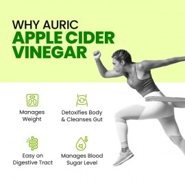 Auric Apple Cider Vinegar with Vitamins | 40 ACV Tablets with Vitamin B6 & B12 in every tube | Weight Loss & Metabolism Benefits | Supports Digestion, Bloating Relief & Gut Health for Men and Women | Taste Only Green Apple, Not the Vinegar