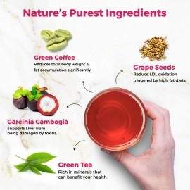 Auric Get Slim Effervescent | Power of Green Coffee, Green Tea, Grape Seed & Garcinia Cambogia | Weight Management for Men & Women | 60 Tablets