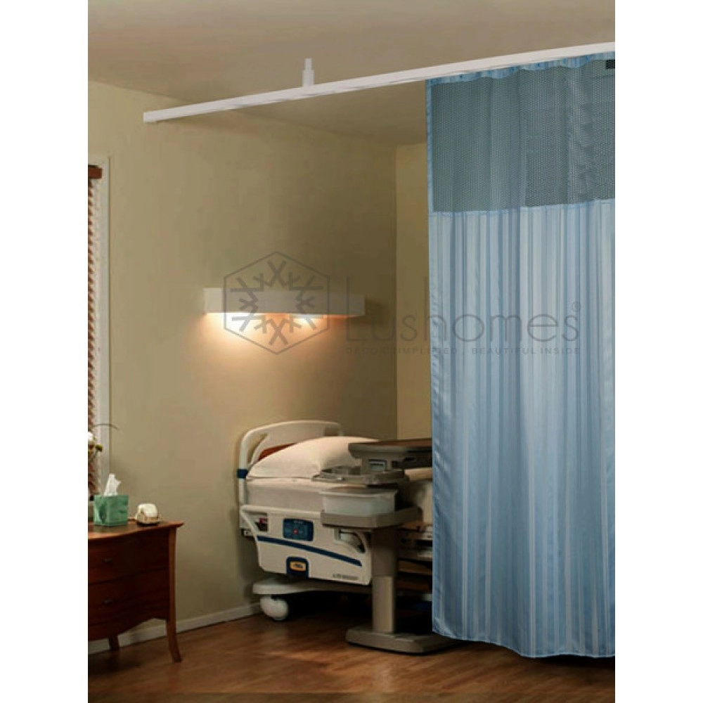Lushomes ICU Partition Net Hospital Bed Curtain With 8 Eyelets