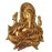 Metal Ganesh Idol Statue | Wall Hanging For Home Decor | Golden  | 11Inch