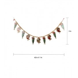 Multicolor Metal Kalash Bandhanwar | Door Hanging Showpiece