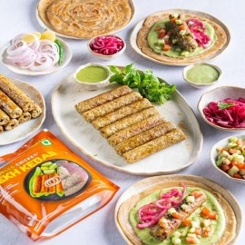 Blue Tribe | Plant Based Chicken Seekh Kebab | Vegetarian | 250g