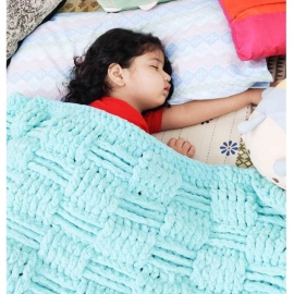 Happy Cultures | Aqua Baby Blanket | Cotton| Handcrafted