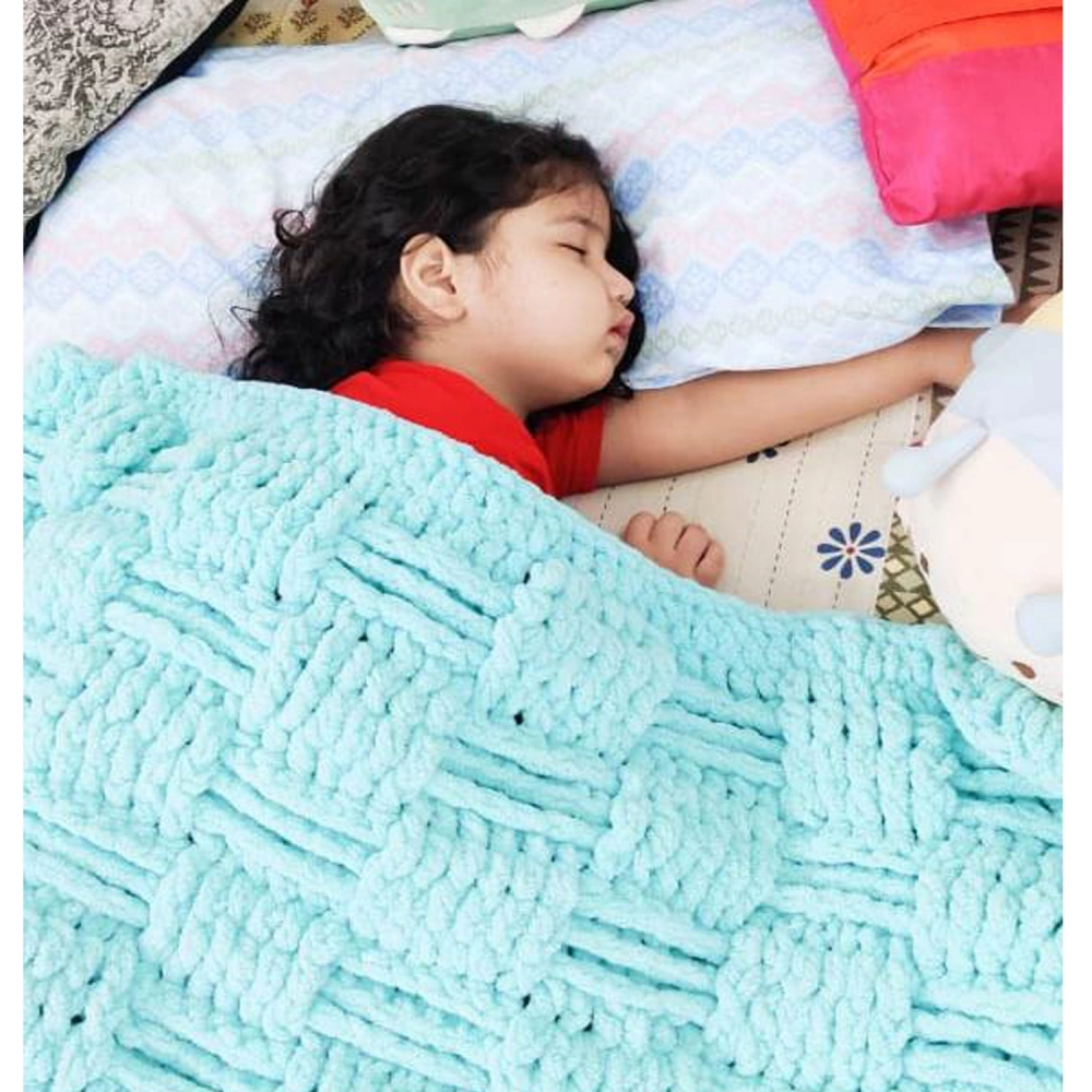 Happy Cultures | Aqua Baby Blanket | Cotton| Handcrafted